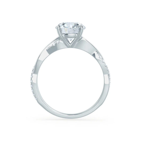 EDEN Lab Diamond 18k White Gold Vine Solitaire - Image 4