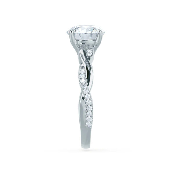 EDEN Lab Diamond 18k White Gold Vine Solitaire - Image 3