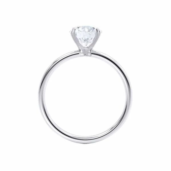 LULU Oval Lab Diamond 18k White Gold Petite Solitaire - Image 2