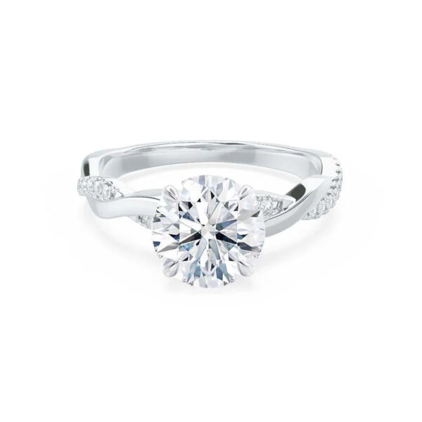 EDEN Lab Diamond 18k White Gold Vine Solitaire