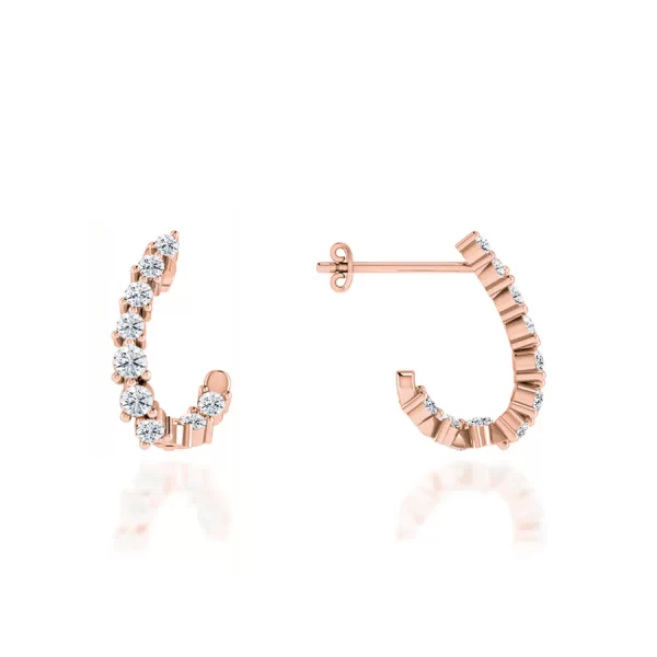 MIA Loop Lab Diamond Earrings 14k/18k Rose Gold