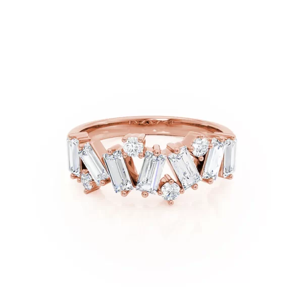 OCTAVIA Lab Diamond Cluster Statement Eternity 14k/18k Rose Gold