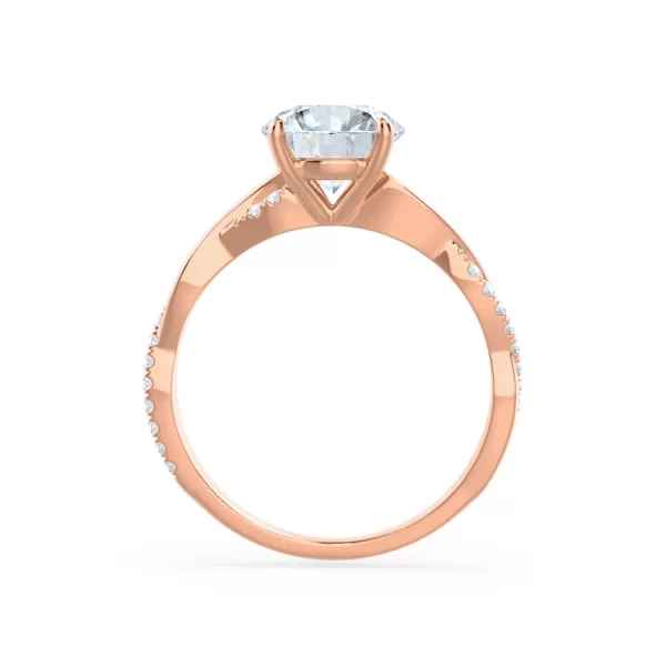 EDEN Moissanite & Diamond 18k Rose Gold Vine Solitaire - Image 2