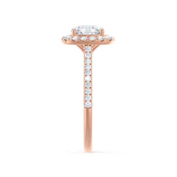 VIOLETTE Cushion Lab Diamond 18k Rose Gold Halo - Image 3