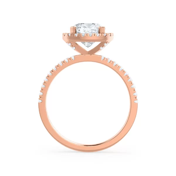 CASEADA Cushion Lab Diamond 18k Rose Gold Halo - Image 3