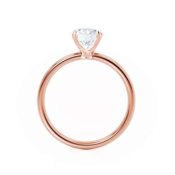 LULU Cushion Lab Diamond 18k Rose Gold Petite Solitaire - Image 2