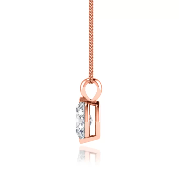 TALULLA Marquise Lab Diamond 2 Claw Pendant 14k/18k Rose Gold - Image 3