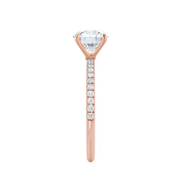 MACY Elongated Cushion Lab Diamond 18k Rose Gold Petite Shoulder Set - Image 3