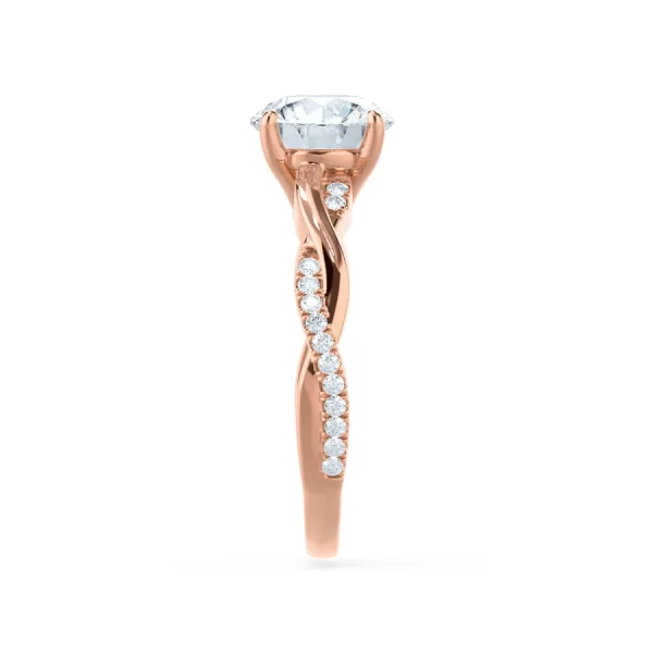 EDEN Moissanite & Diamond 18k Rose Gold Vine Solitaire - Image 3