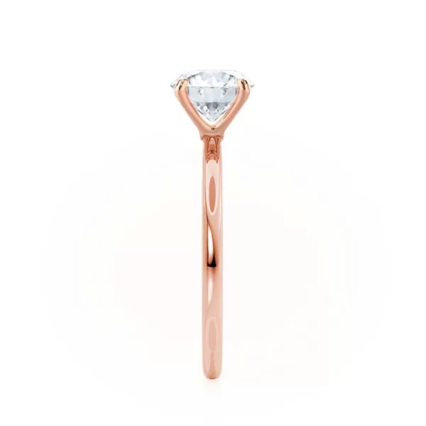 LULU Cushion Lab Diamond 18k Rose Gold Petite Solitaire - Image 3