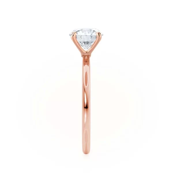 LULU Oval Lab Diamond 18k Rose Gold Petite Solitaire - Image 4