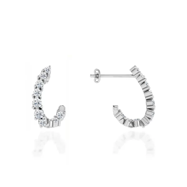 MIA Loop Lab Diamond Earrings 14k/18k White Gold