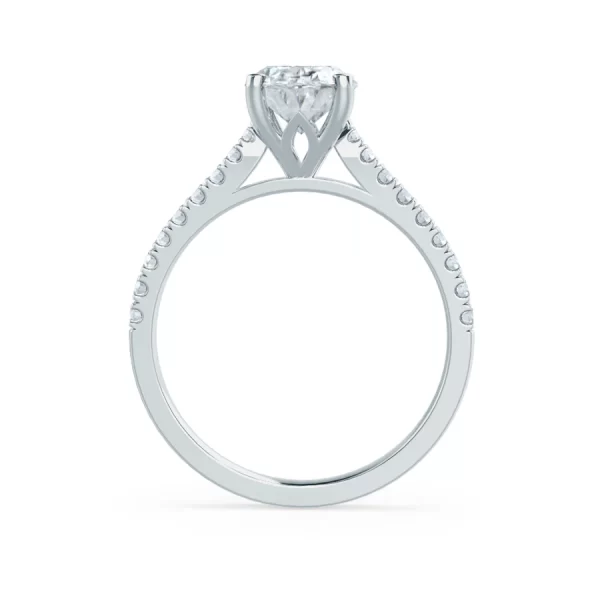 VIOLA Oval Lab Diamond 18k White Gold Shoulder Set - Image 3