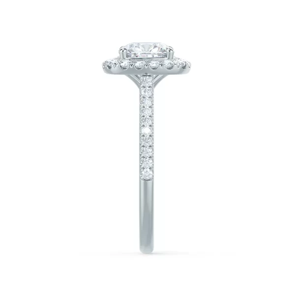 VIOLETTE Cushion Lab Diamond 18k White Gold Halo - Image 3