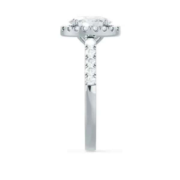 ROSA Oval Lab Diamond 18k White Gold Halo - Image 4