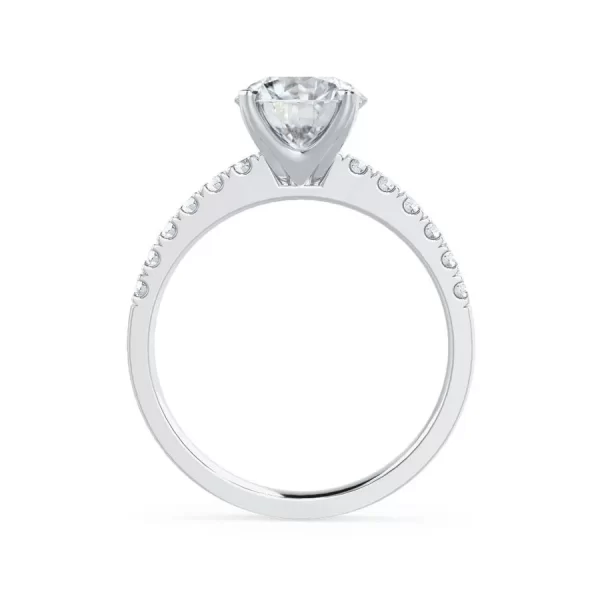 GISELLE Round Lab Diamond 18k White Gold Solitaire Ring - Image 3