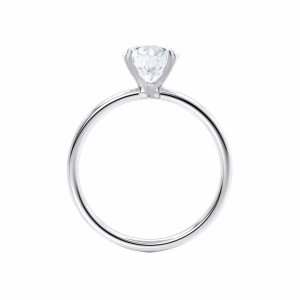 LULU Cushion Lab Diamond 18k White Gold Petite Solitaire - Image 3