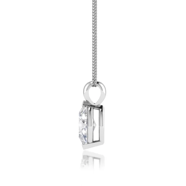 TALULLA Marquise Lab Diamond 2 Claw Pendant 14k/18k White Gold - Image 3