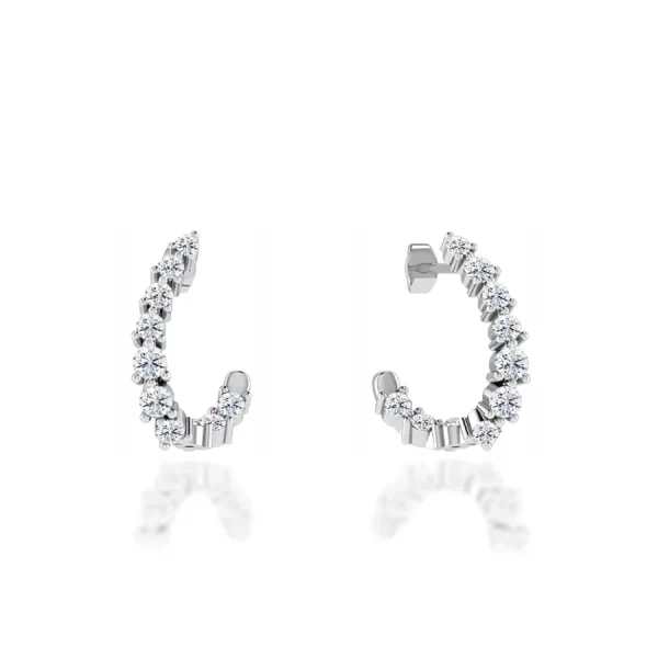 MIA Loop Lab Diamond Earrings 14k/18k White Gold - Image 3