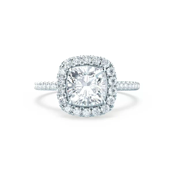 VIOLETTE Cushion Lab Diamond 18k White Gold Halo - Image 4