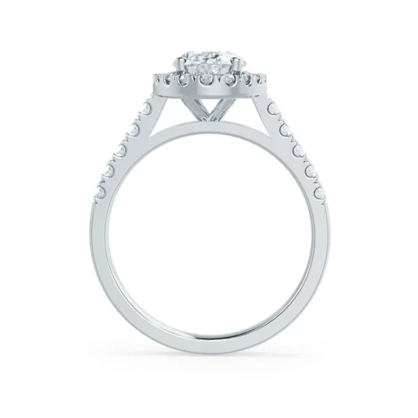 ROSA Oval Lab Diamond 18k White Gold Halo - Image 2