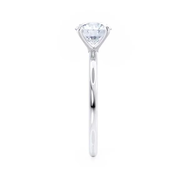 LULU Cushion Lab Diamond 18k White Gold Petite Solitaire - Image 4