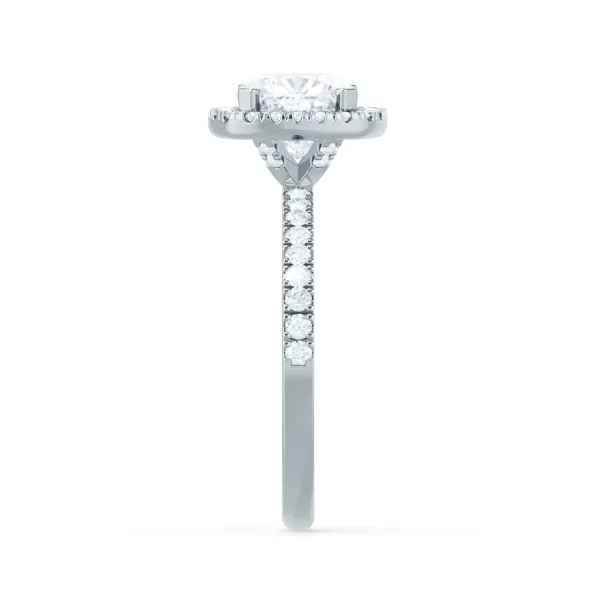 CASEADA Cushion Lab Diamond 18k White Gold Halo - Image 2