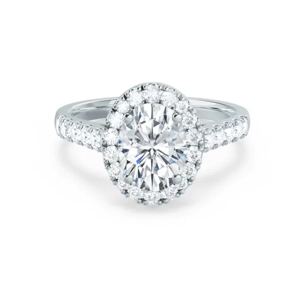 ROSA Oval Lab Diamond 18k White Gold Halo