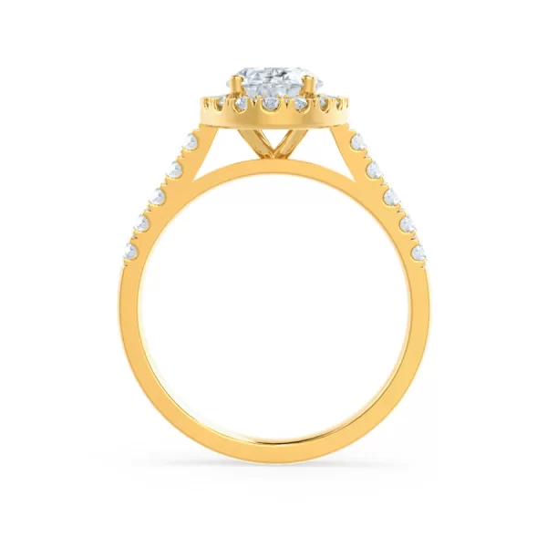 ROSA Oval Lab Diamond 18k Yellow Gold Halo - Image 2