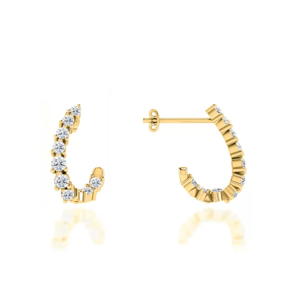 MIA Loop Lab Diamond Earrings 14k/18k Yellow Gold