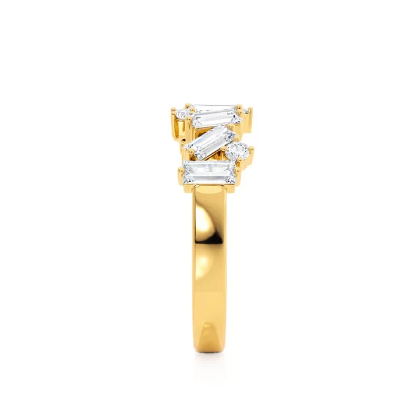 OCTAVIA Lab Diamond Cluster Statement Eternity 14k/18k Yellow Gold - Image 2