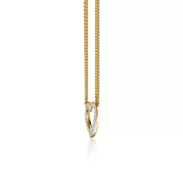 ARMELLE Heart Lab Diamond Necklace 14K/18k Yellow Gold - Image 3