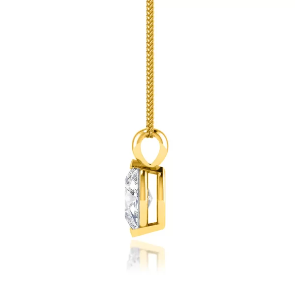 TALULLA Marquise Lab Diamond 2 Claw Pendant 14k/18k Yellow Gold - Image 3