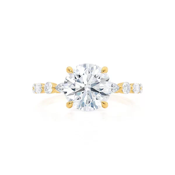 ALLURE Round Lab Diamond 18k Yellow Gold Scatter Ring - Image 2