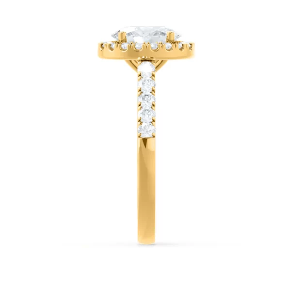 ROSA Oval Lab Diamond 18k Yellow Gold Halo - Image 3