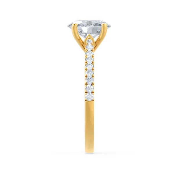 VIOLA Oval Lab Diamond 18k Yellow Gold Shoulder Set - Image 4