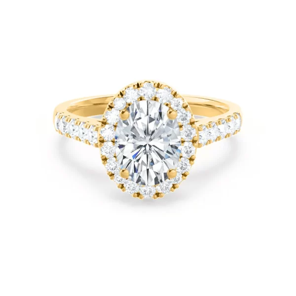 ROSA Oval Lab Diamond 18k Yellow Gold Halo