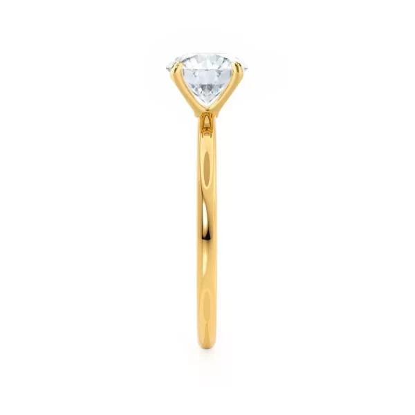 LULU Oval Lab Diamond 18k Yellow Gold Petite Solitaire - Image 6