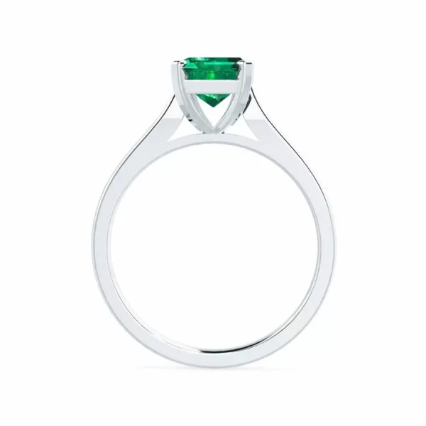 FLORENCE Chatham® Green Emerald 18K White Gold Solitaire - Image 2