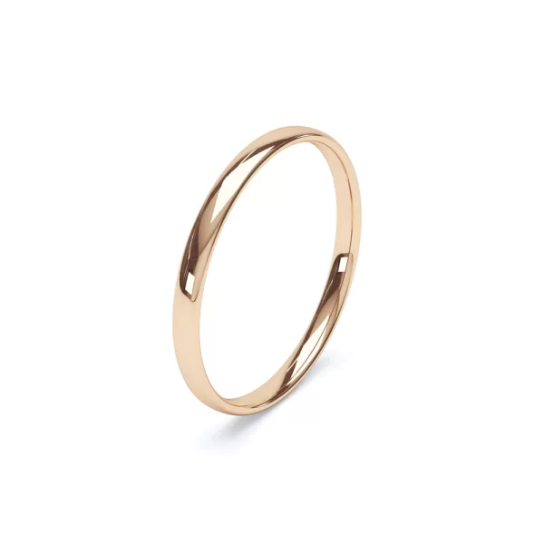 Regular Court Profile Plain Wedding Ring 18k Rose Gold - Image 2