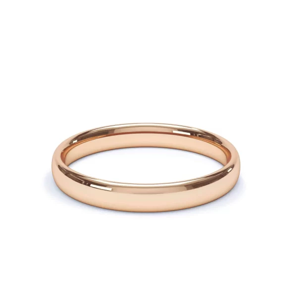 Regular Court Profile Plain Wedding Ring 18k Rose Gold - Image 3