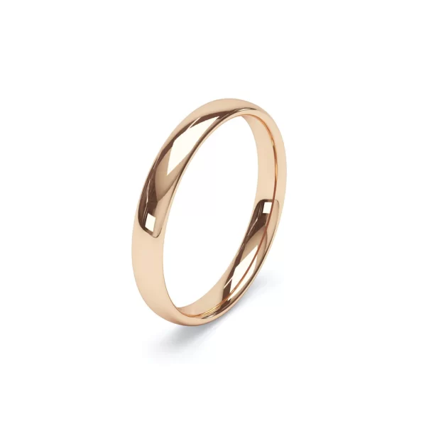 Regular Court Profile Plain Wedding Ring 18k Rose Gold - Image 4