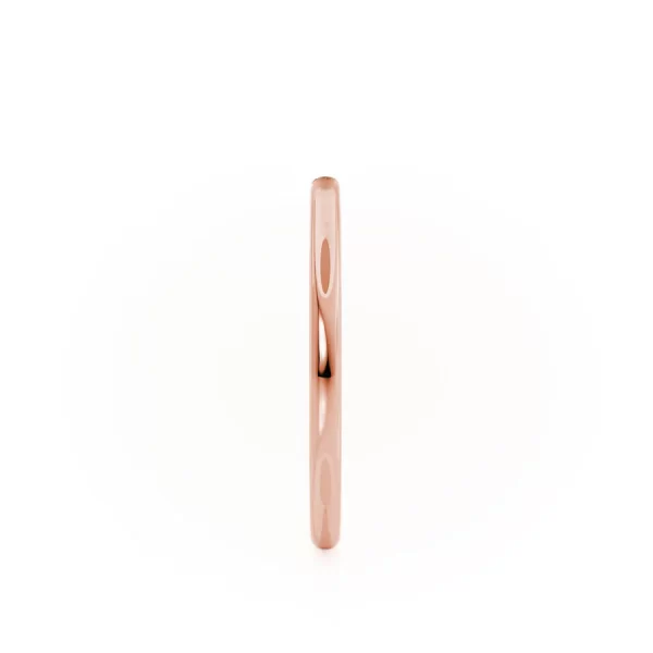 Petite Plain Wedding Ring 18k Rose Gold - Image 3