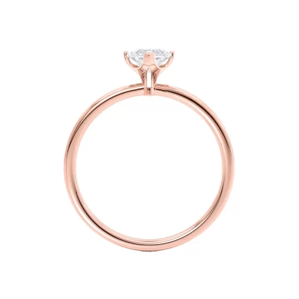 LULU Marquise Lab Diamond 18k Rose Gold Petite Solitaire - Image 3