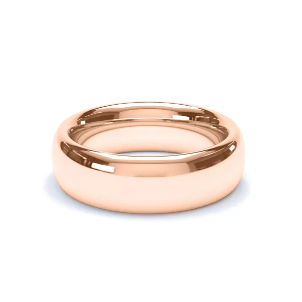 Regular Court Profile Wedding Ring 18k Rose Gold - Image 8