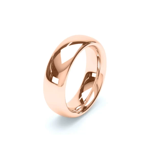 Regular Court Profile Wedding Ring 18k Rose Gold - Image 9