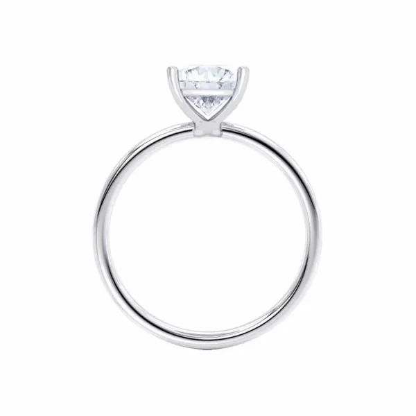 LULU Princess Lab Diamond 18k White Gold Petite Solitaire - Image 4