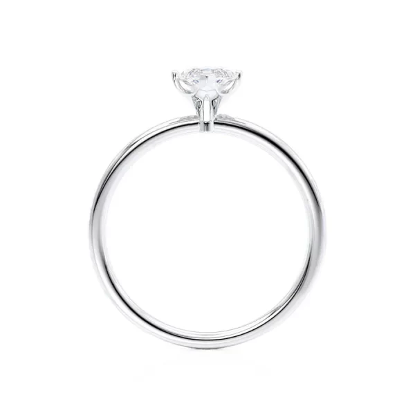 LULU Marquise Lab Diamond 18k White Gold Petite Solitaire - Image 5