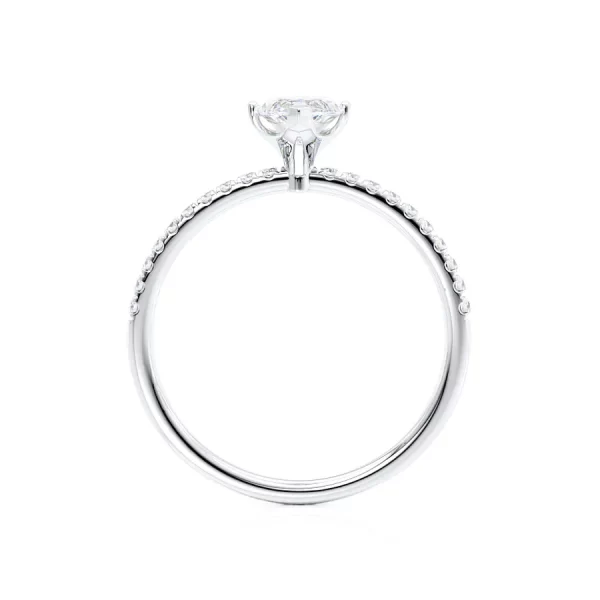 MACY Marquise Lab Diamond 18k White Gold Petite Solitaire - Image 5