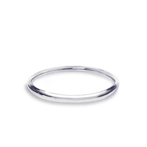 Petite Plain Wedding Ring 18k White Gold